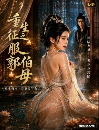 短剧《重生之挑战郭伯母》票根海报,都市重生逆袭题材